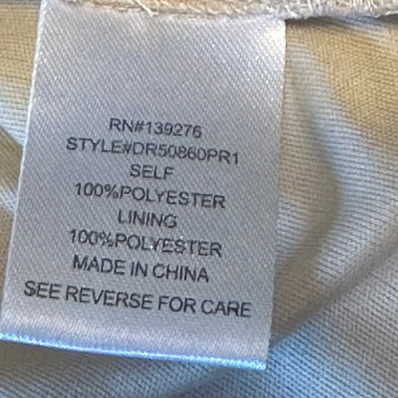 DR2‎ Paisley Dress Medium Bohemian Lace Accent Roll Tab Sleeve Tie Waist - Picture 6 of 8